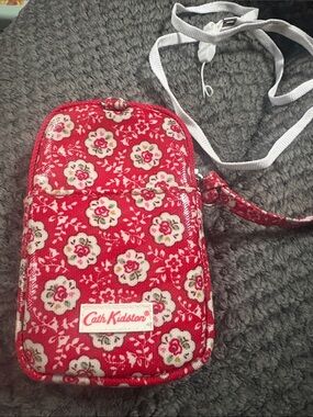 Cath Kidston Red Floral Crossbody Pouch NEW